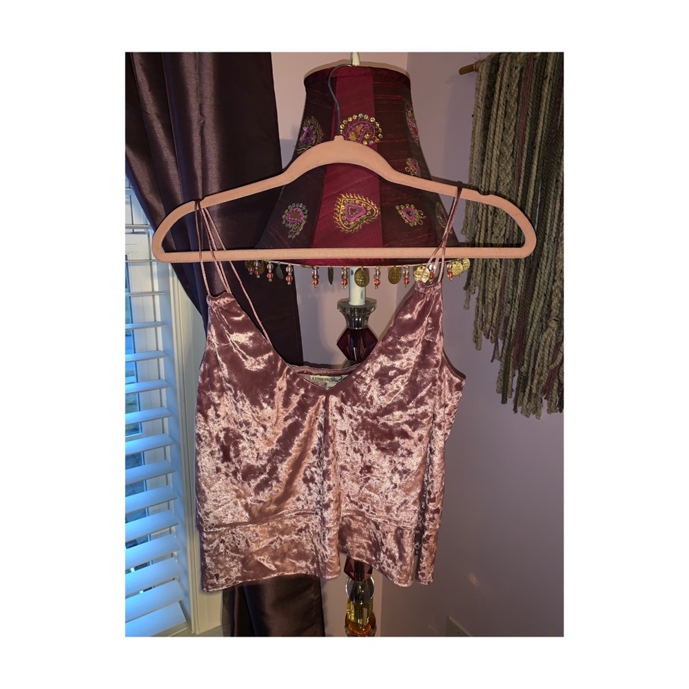 Mauve Velvet Crop top